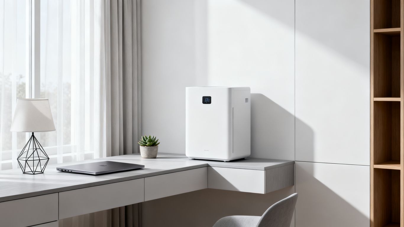 Modern sleek air treatment appliance