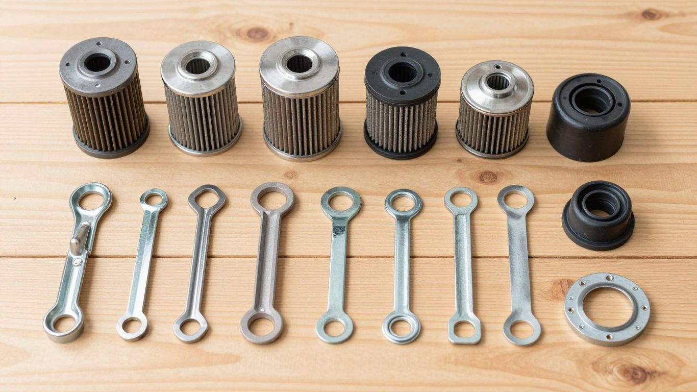 A collection of automotive spare parts