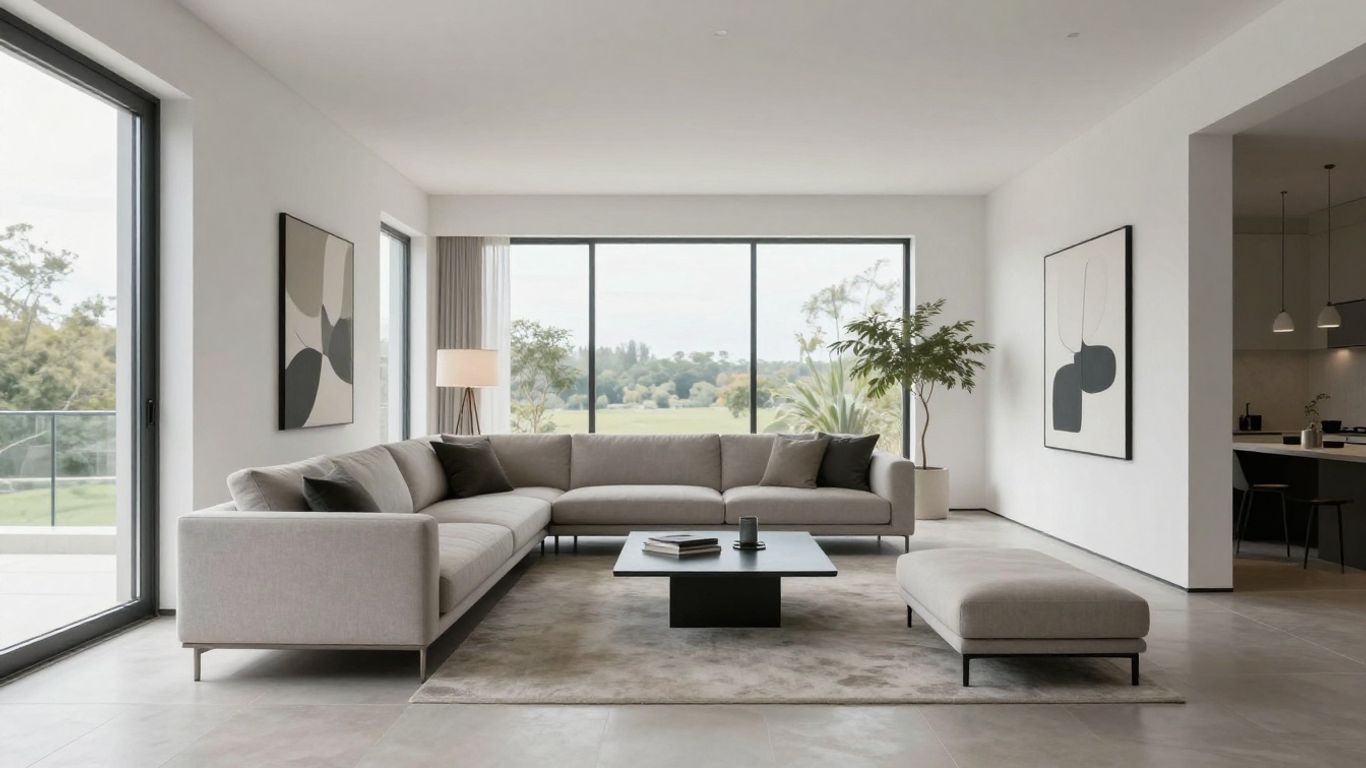 Modern house interior with clean lines and natural light.