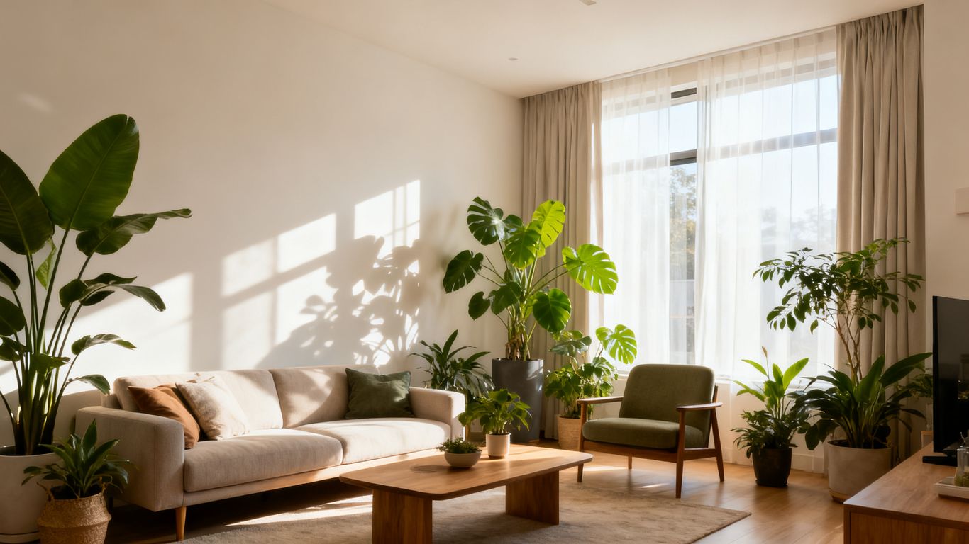 Interior view of a living space needing moisture control