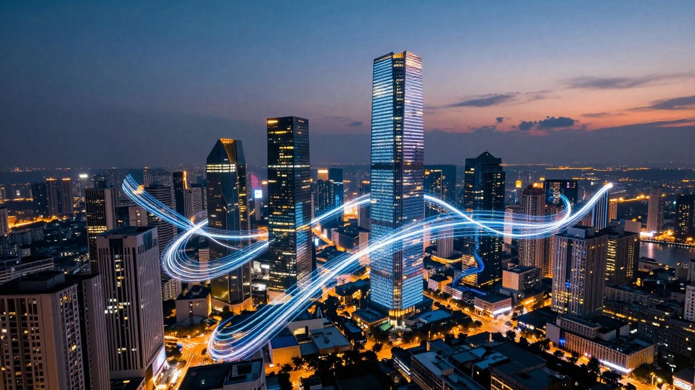 UK fintech SaaS startups, cityscape, digital innovation