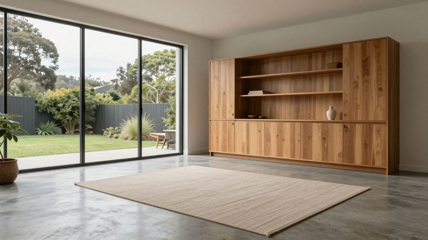 Polished concrete floor with natural aggregate