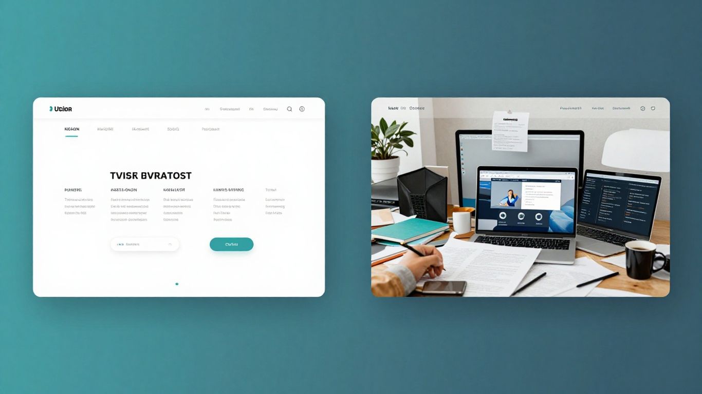 Website design contrast: organized vs. disorganized.