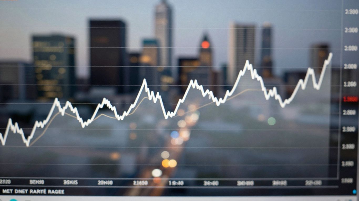 Trading chart with support and resistance lines.