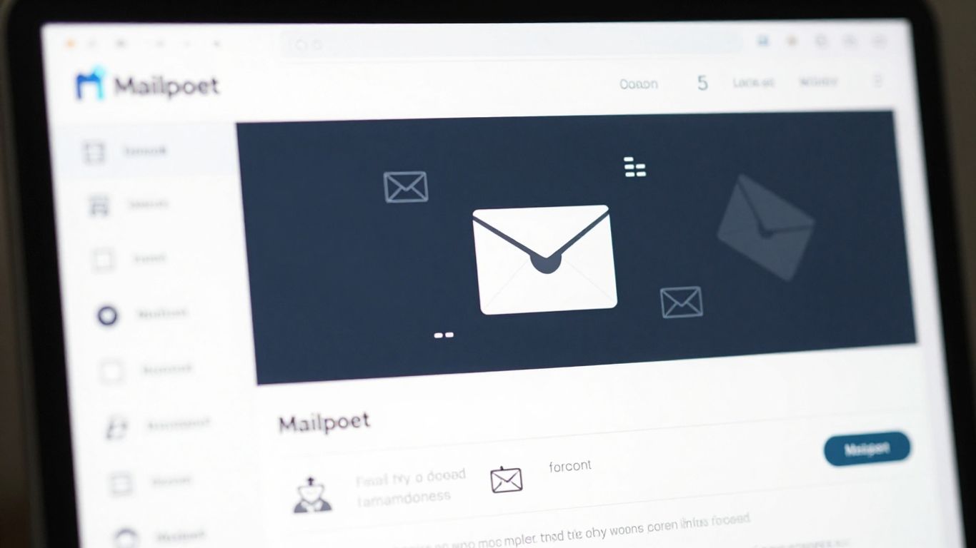 Mailpoet WordPress plugin interface with email campaign tools.