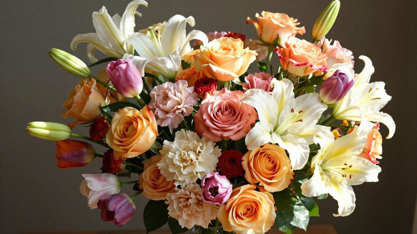 Colorful mixed flower bouquet from Hobsons Bay Florists.