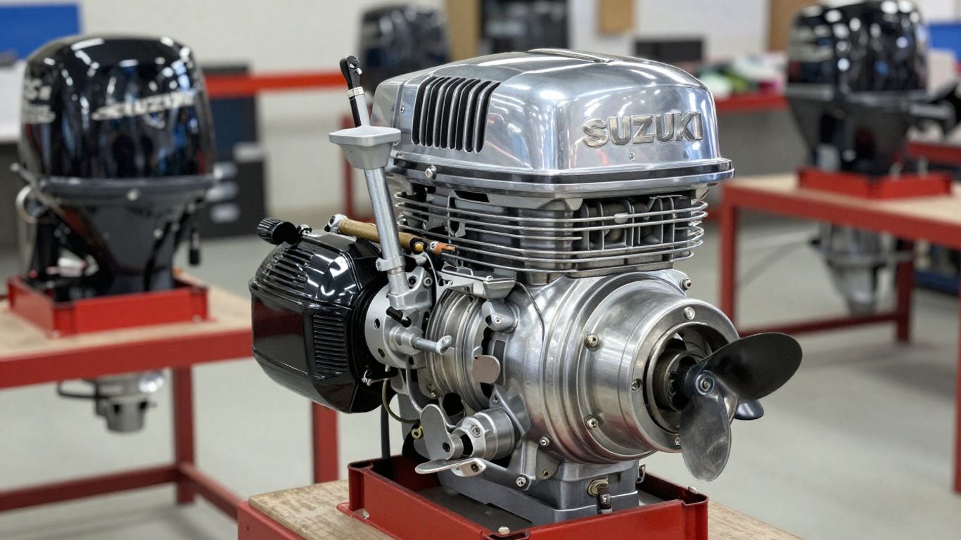 Low kilometer Suzuki outboard engine