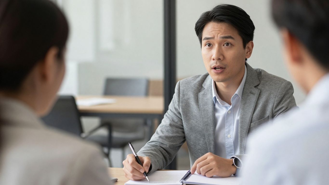 Employees rehearsing a cross-cultural business conversation