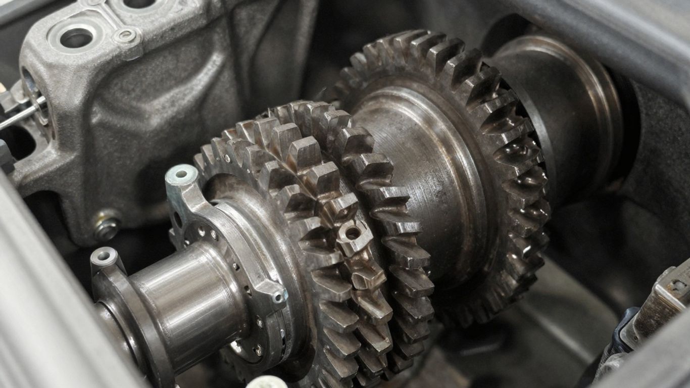 Nissan Navara rear differential gears and housing.