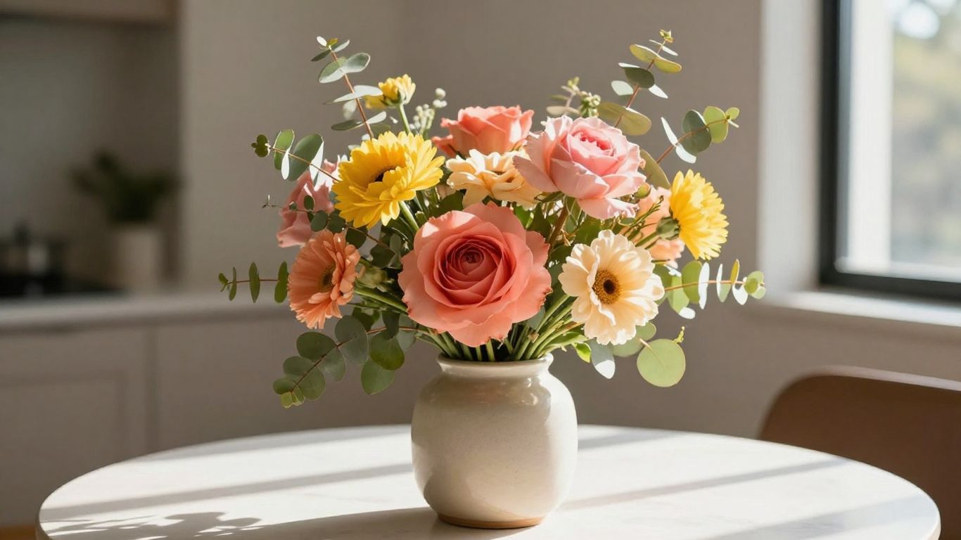 Fresh Melbourne bouquet in a bright home