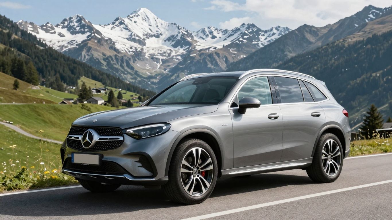 Mercedes GLC auf Schweizer Bergstraße