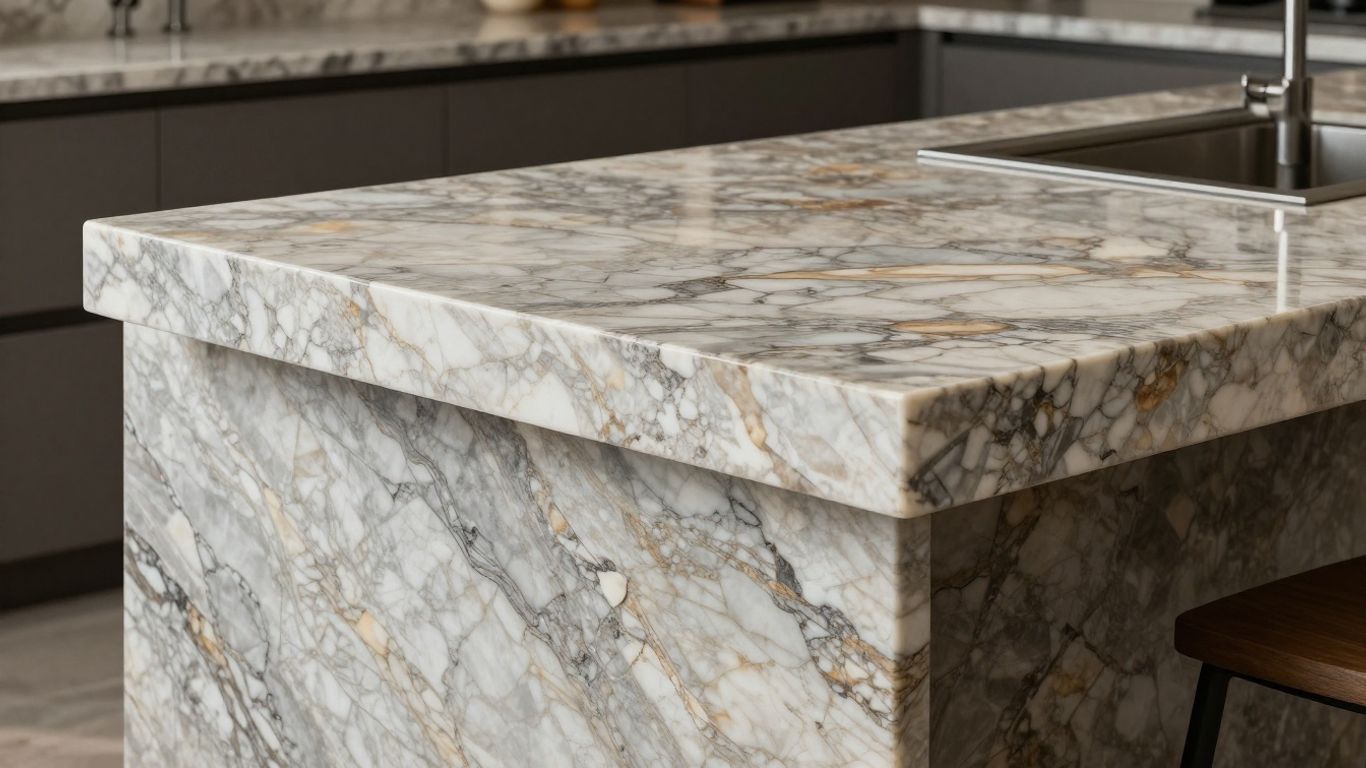 Marble and granite kitchen countertops