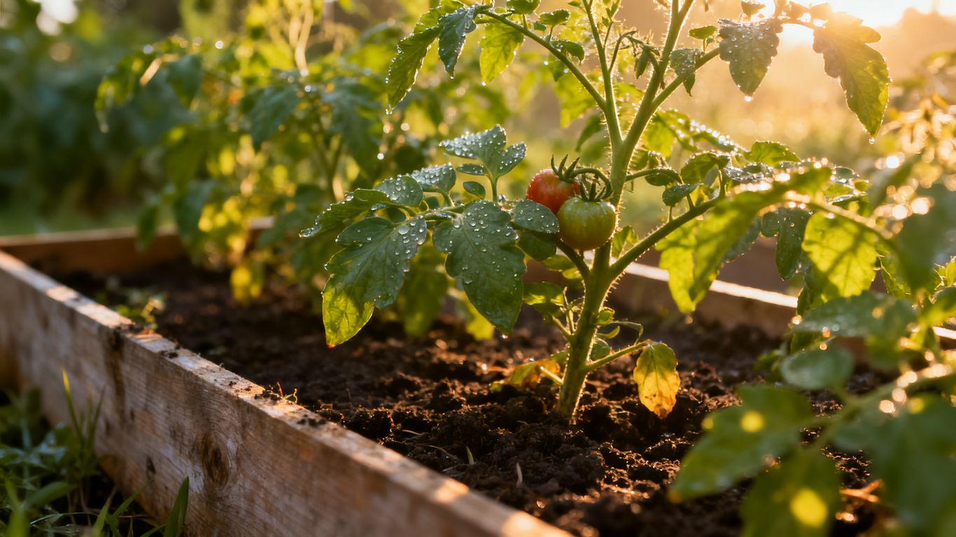 Gemüsebeet im August