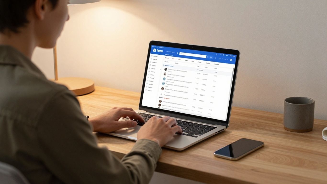Person browsing online parts on a computer screen