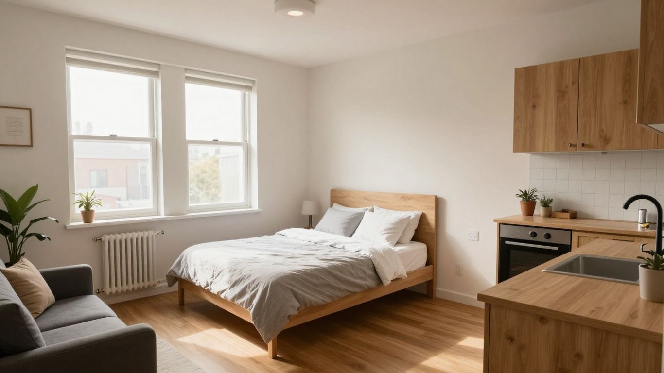 Cozy 1-bedroom apartment interior for Airbnb.