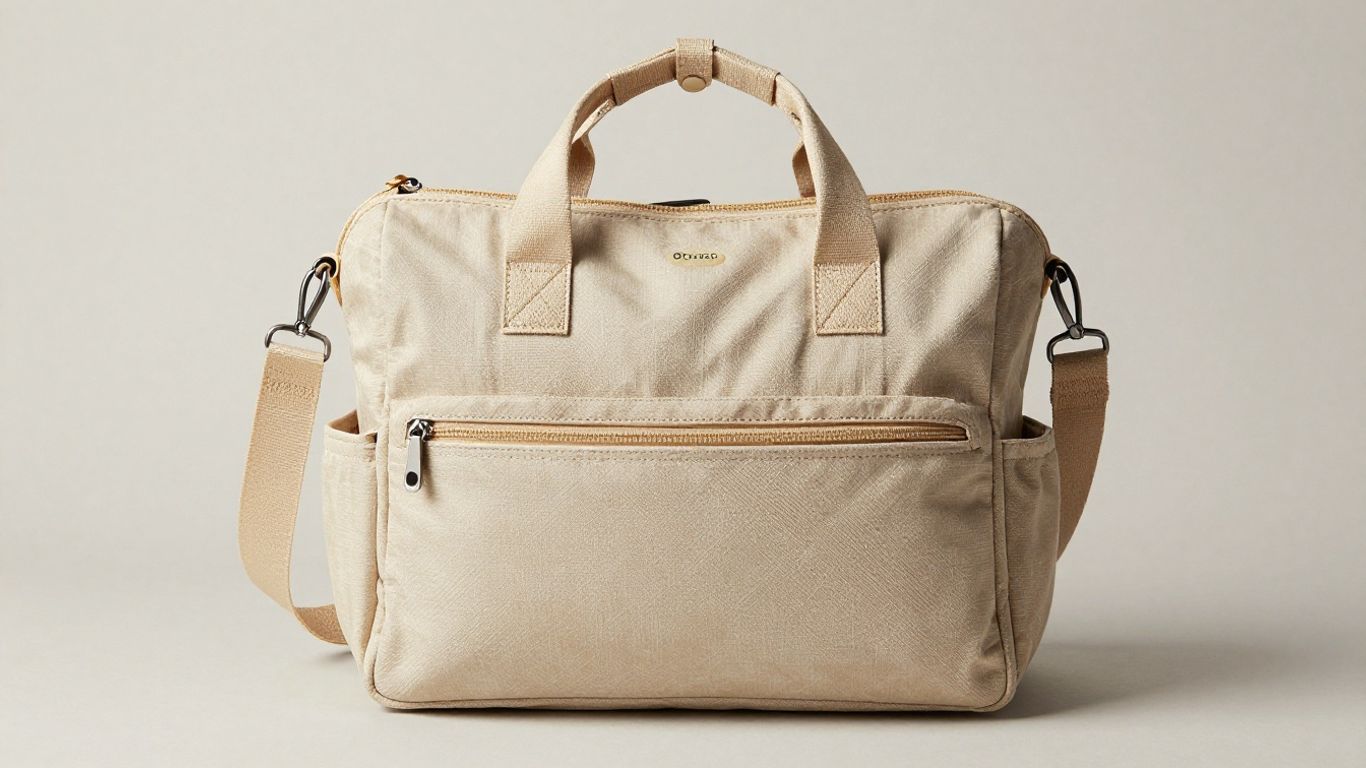 Paperclip Willow green diaper bag with practical compartments.