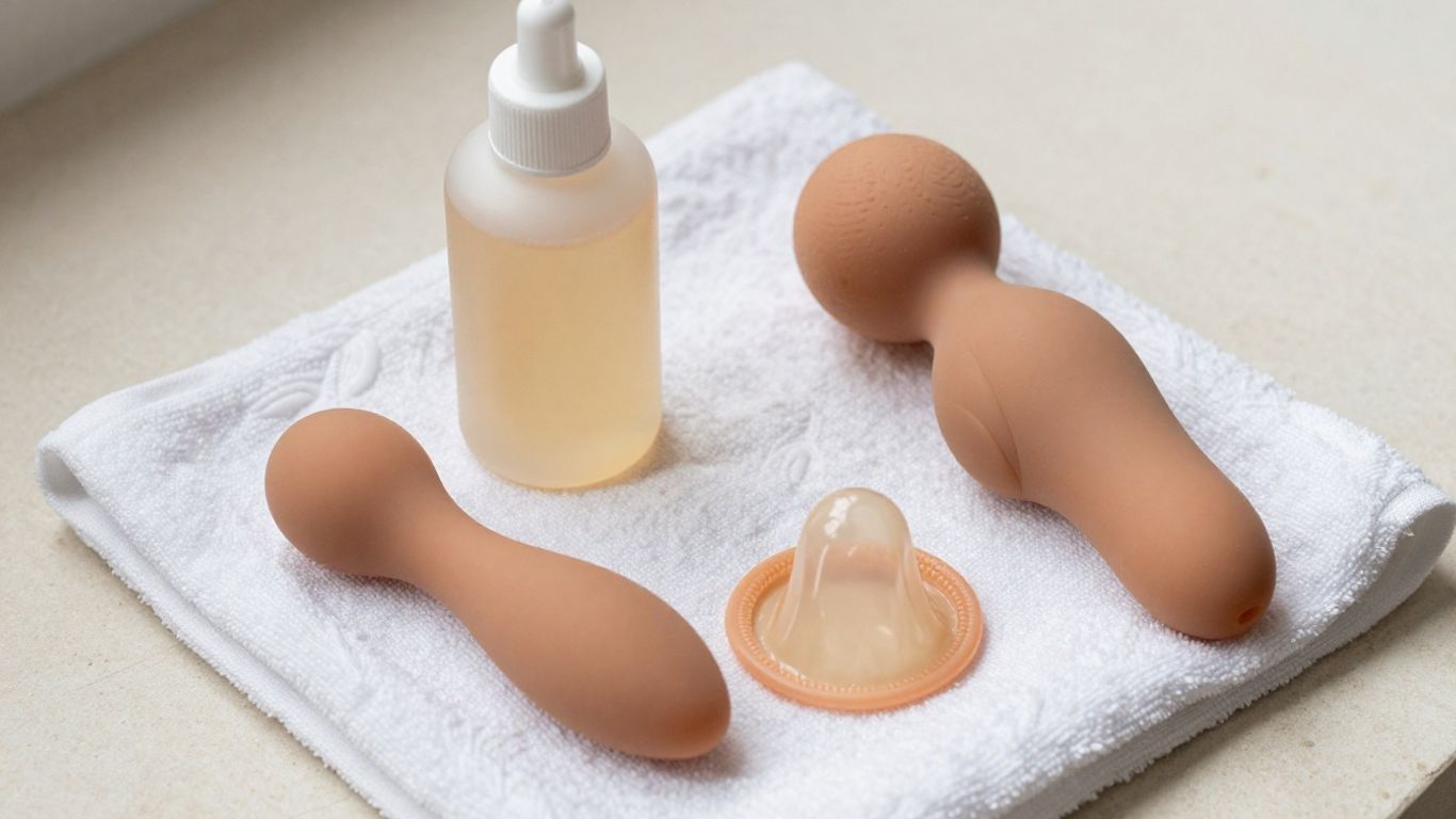 Personal lubricant with condoms and silicone toy