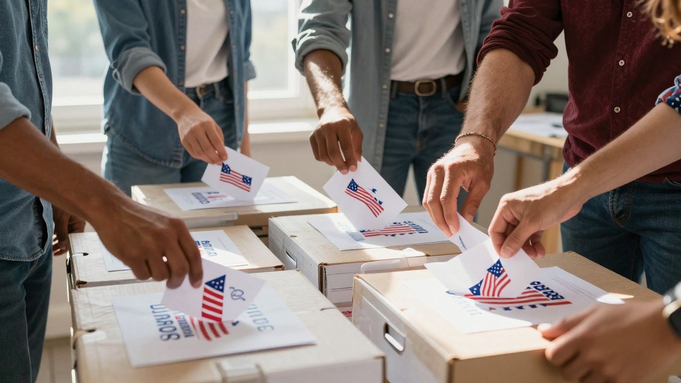 Ciudadanos votando en elecciones en Estados Unidos.