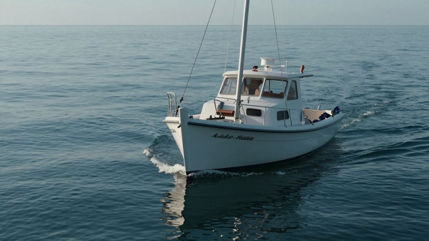 Boot te water gelaten, klaar voor de eerste meters.