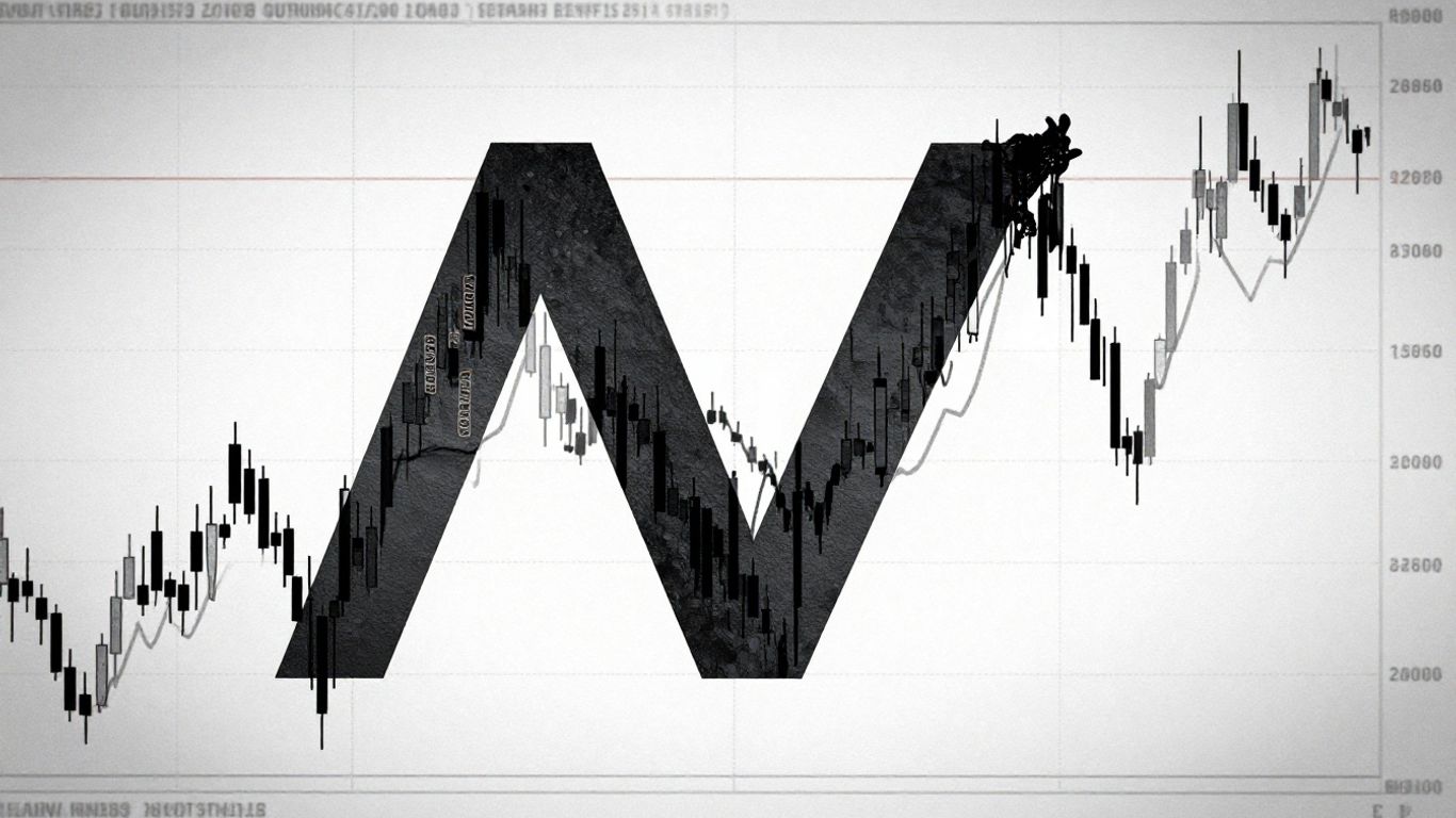 M pattern trading chart formation
