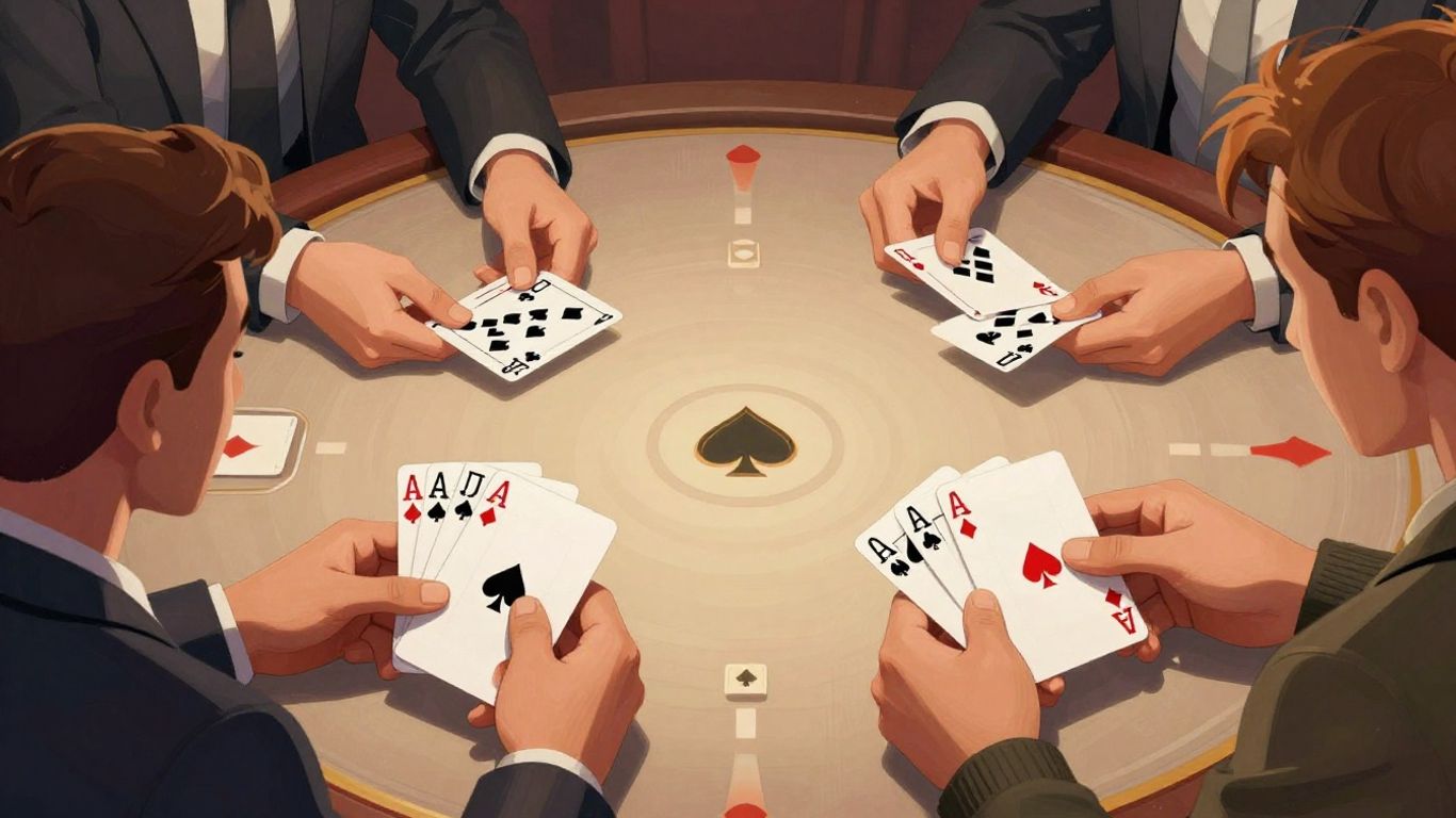 Spades card game strategy illustration