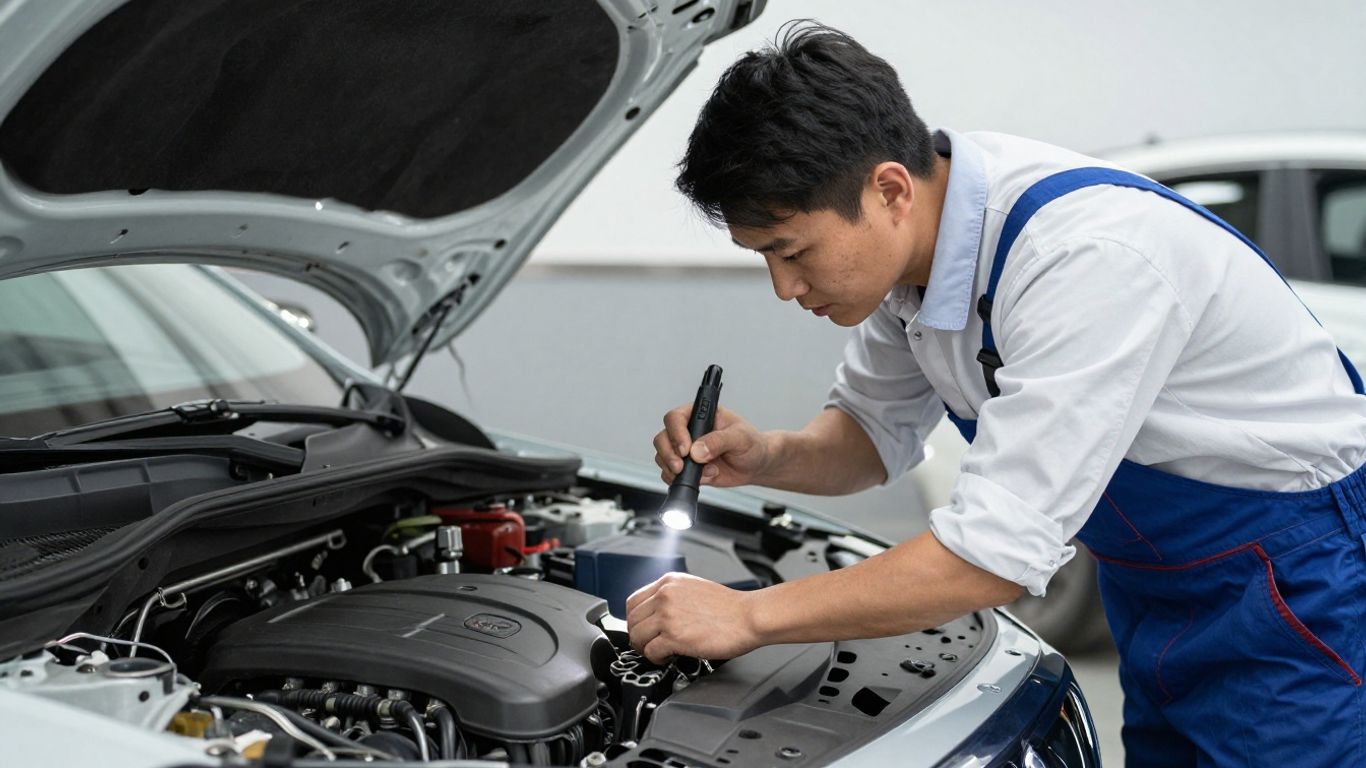 A detailed inspection of a car