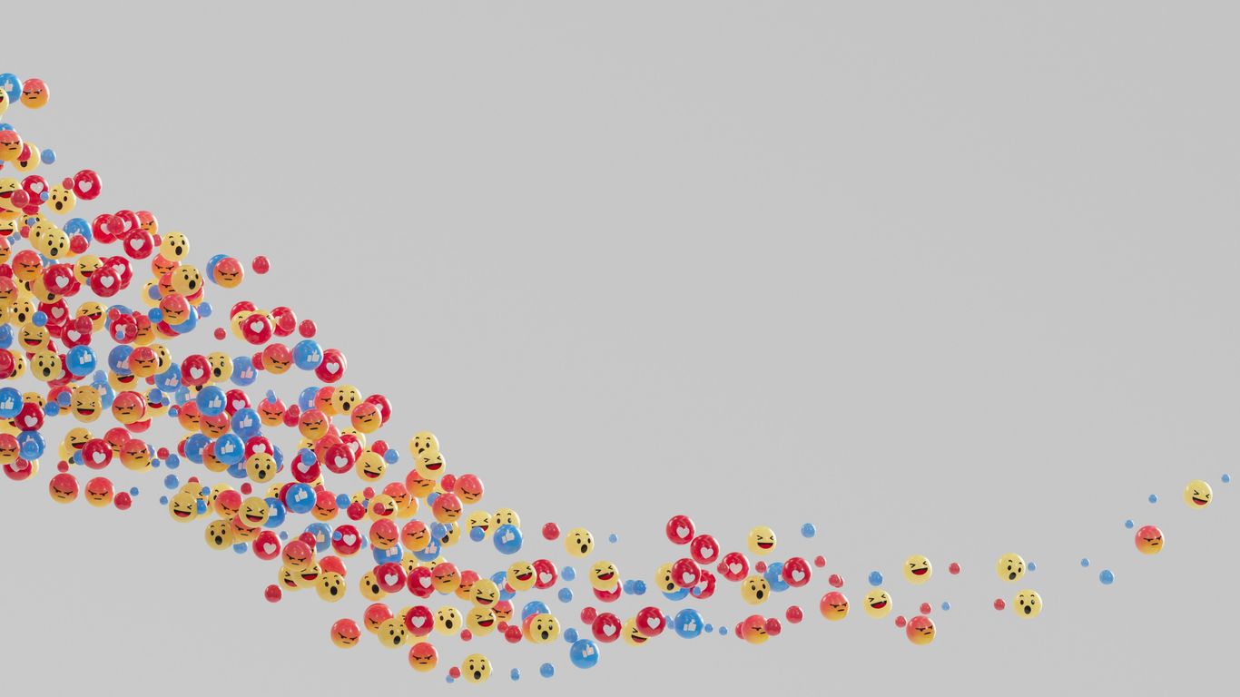 a long line of red, white and blue confetti sprinkles