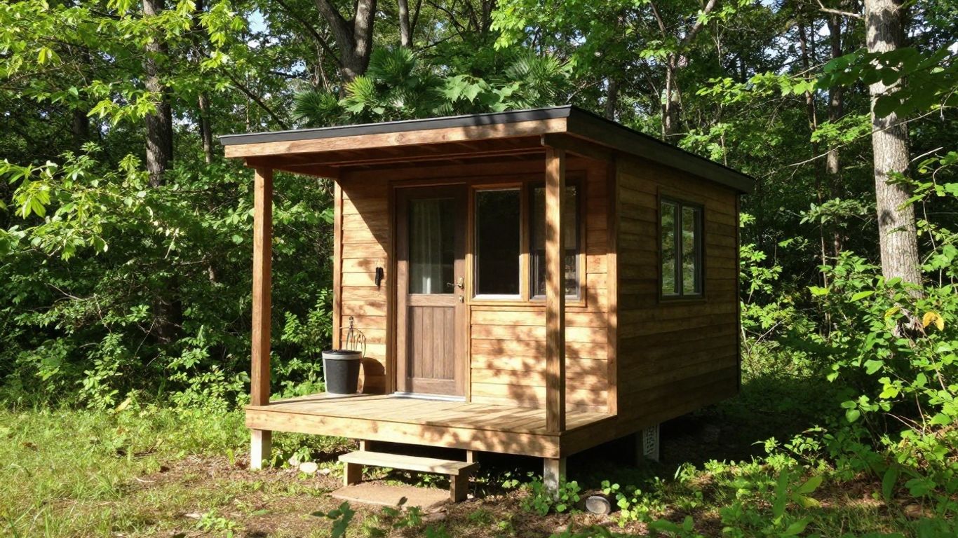 Cozy tiny home in a green Connecticut setting.