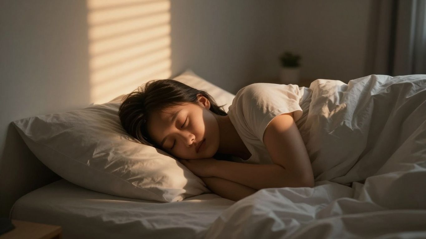 Schlafzimmer mit sanftem Licht und Schatten