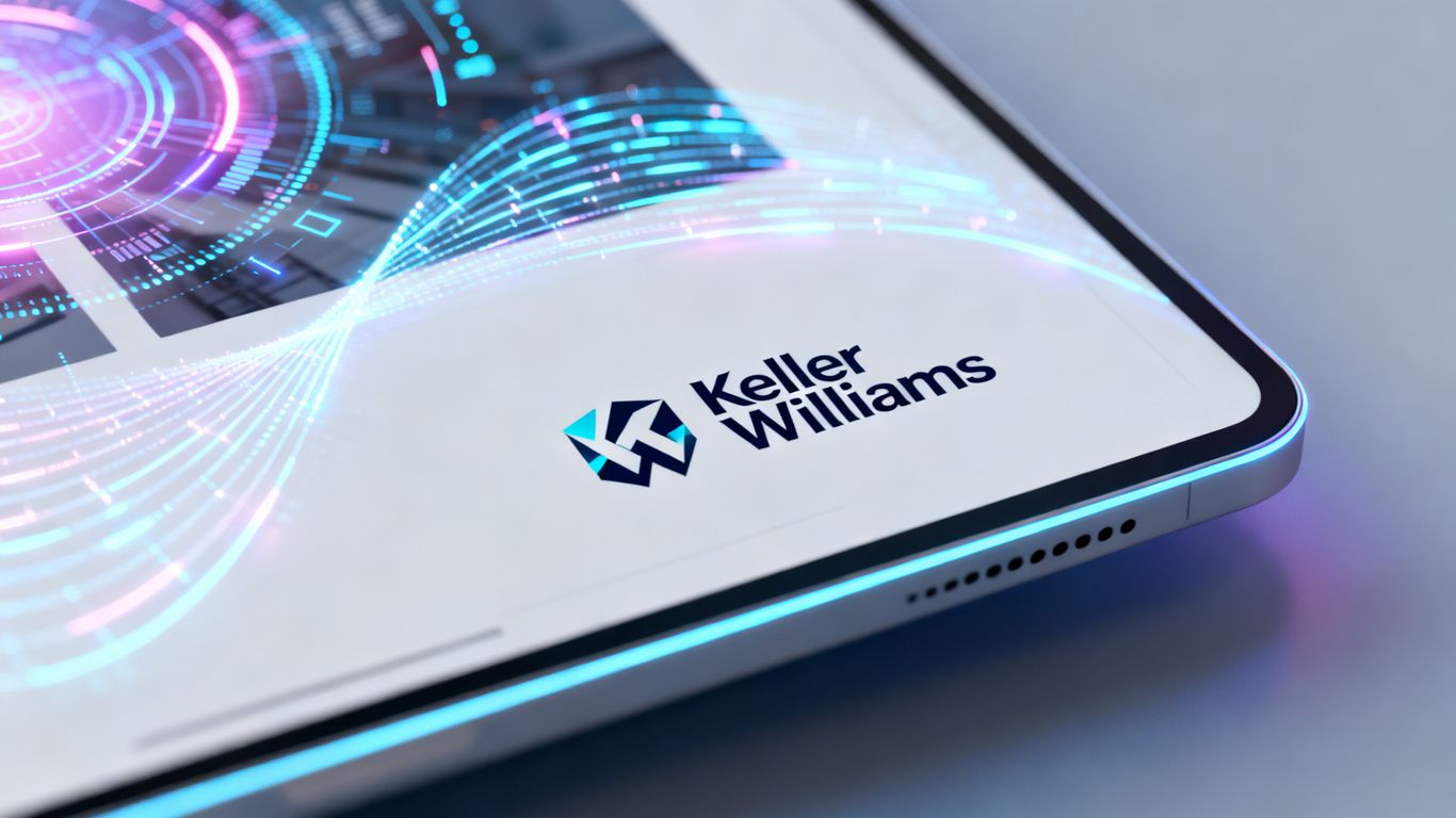 AI marketing platform interface with Keller Williams branding.