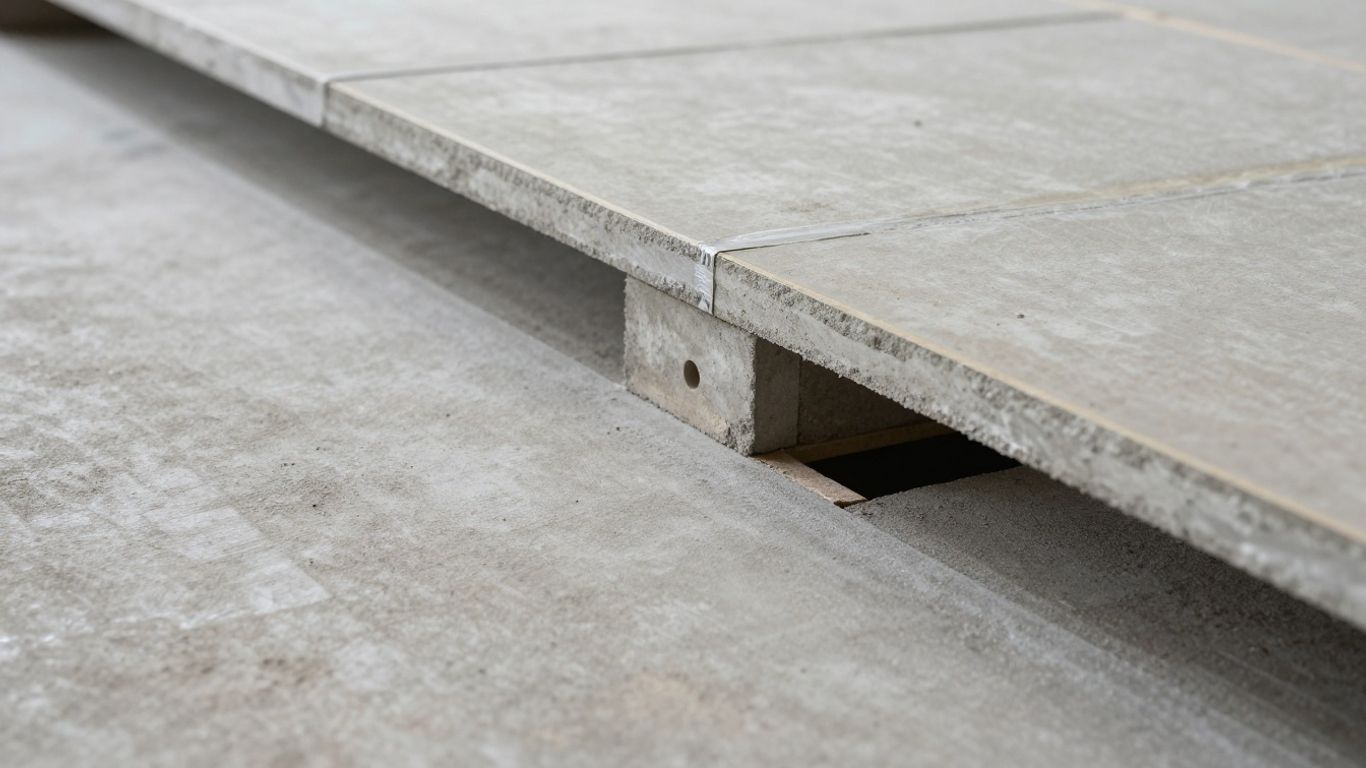 Moisture barrier and insulation sports floor detail