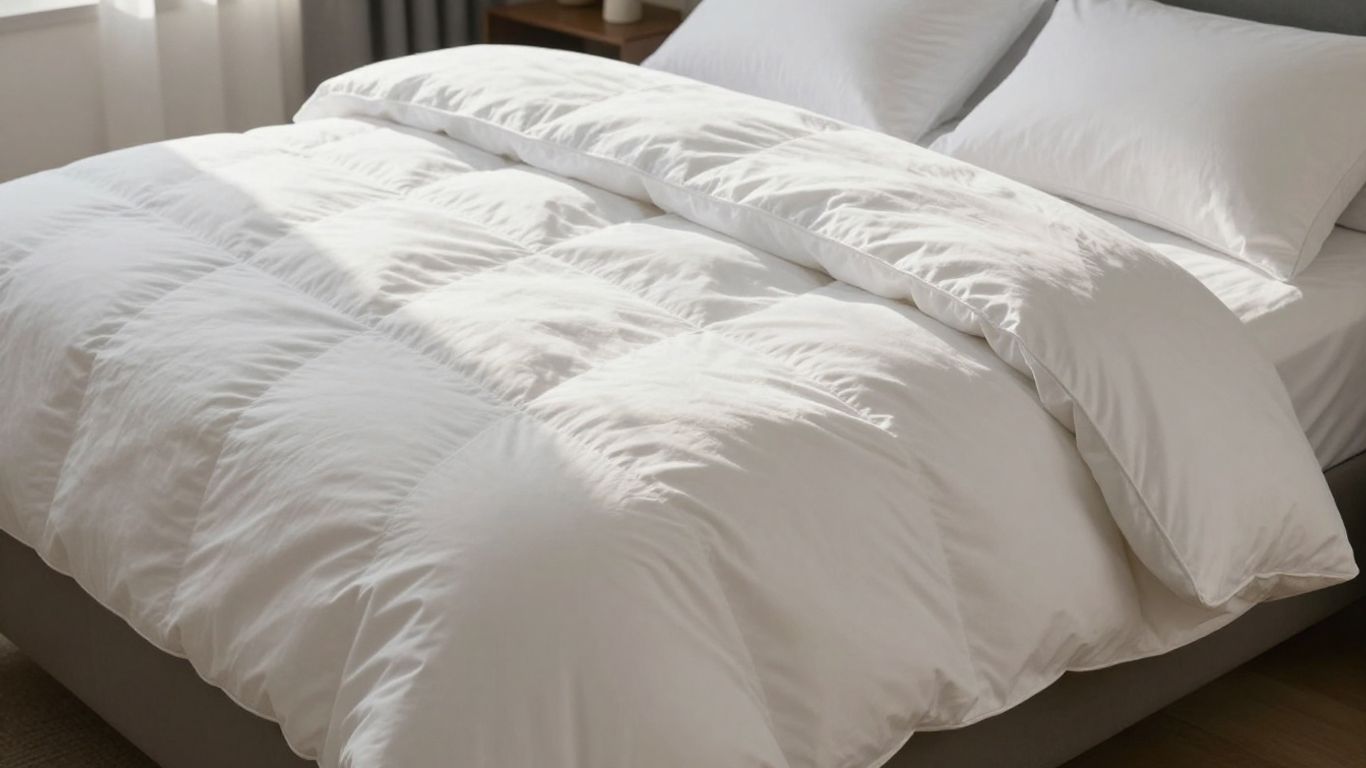 Brooklinen down comforter duvet insert on a bed
