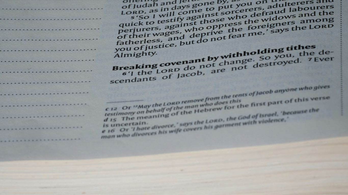a close up of an open book with text