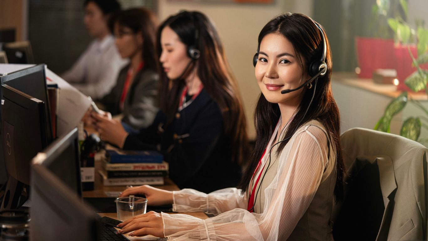 Customer service area for handling tax inquiries
