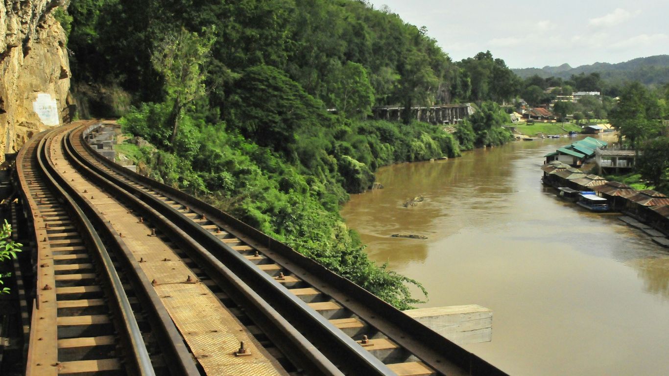 Railway tracks connecting Singapore and Malaysia