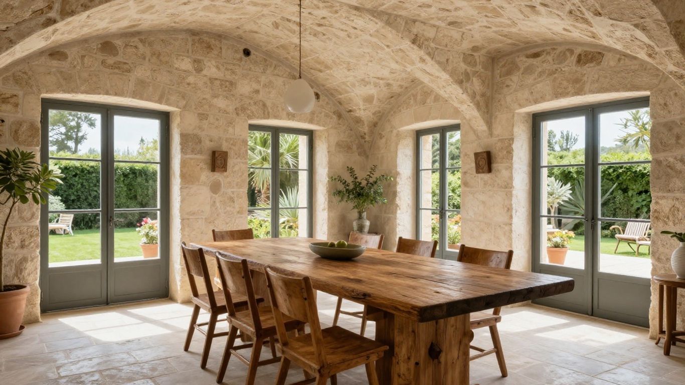 Open rustic dining space for teams