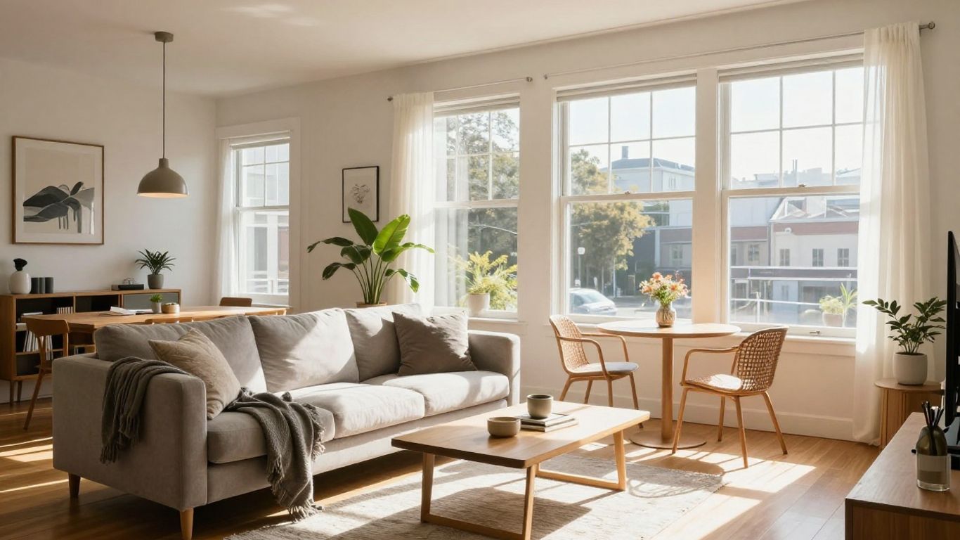 San Francisco apartment interior, ready for Airbnb guests.