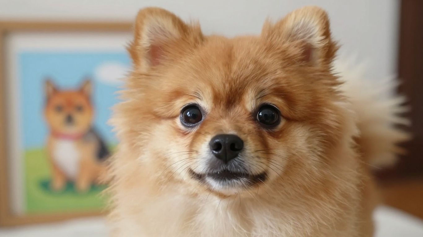 Custom dog art portrait for a small breed dog.