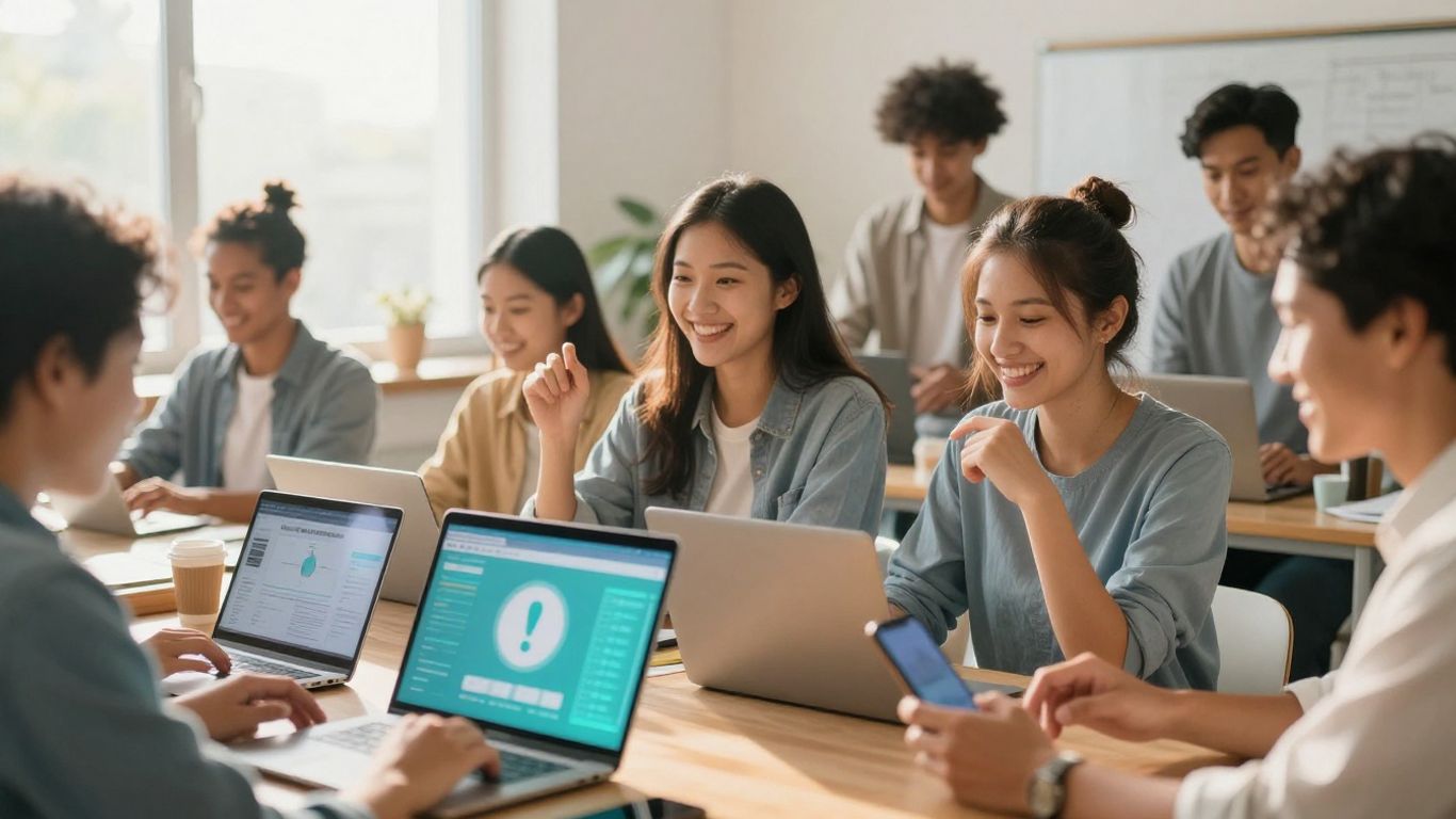 People connecting and growing online.