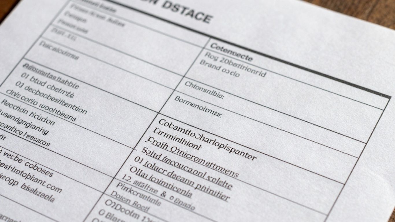 Roofing estimate document close-up
