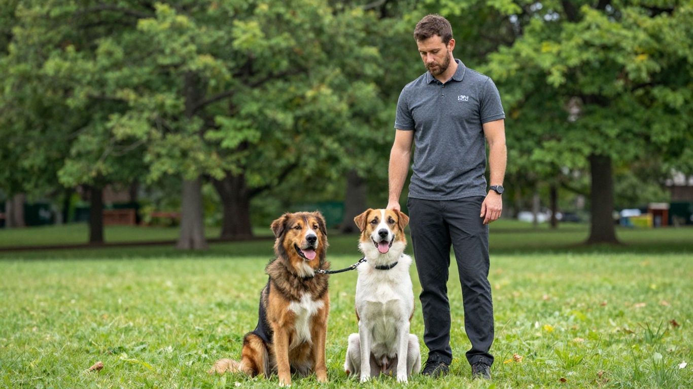 Reactive dog training outdoors