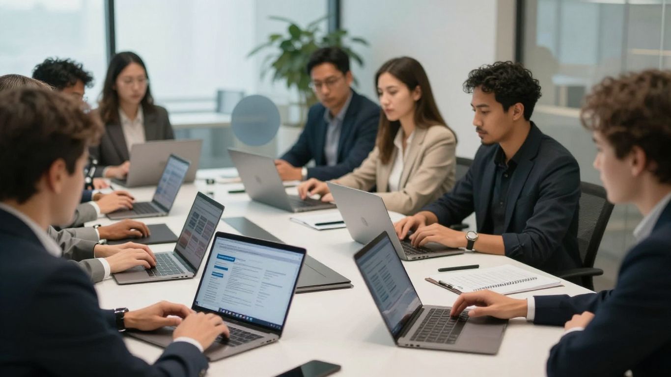 HR team reviewing anonymized coaching insights