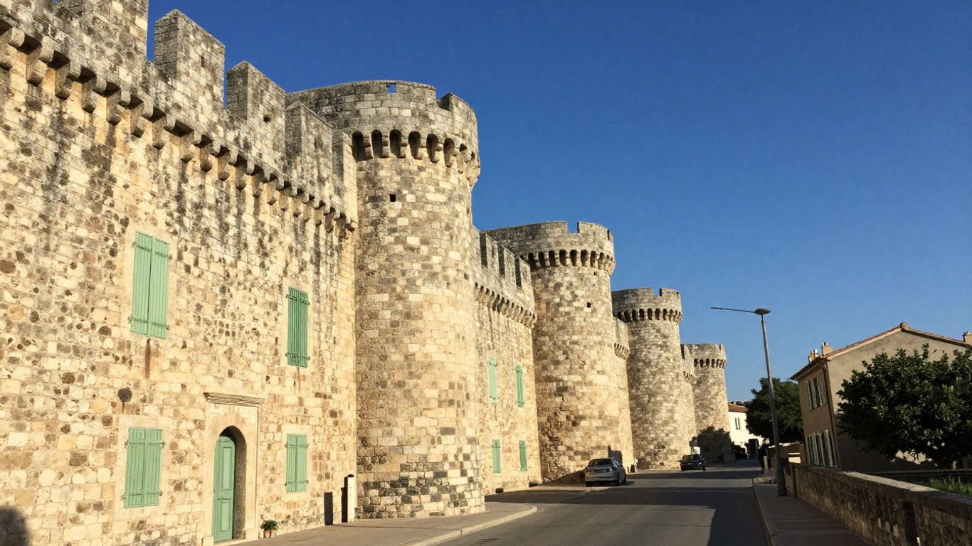 Stone ramparts and quiet medieval streets
