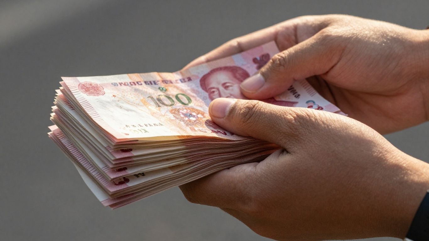 Mãos segurando dinheiro, símbolo de renda extra.