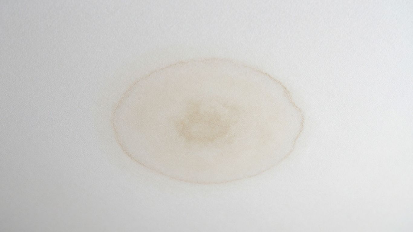 Ceiling stain from HVAC system.
