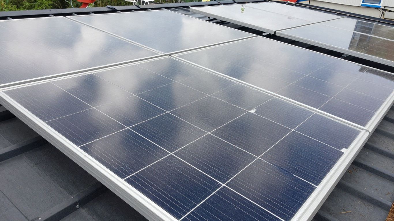 Solar panels exposed to severe weather