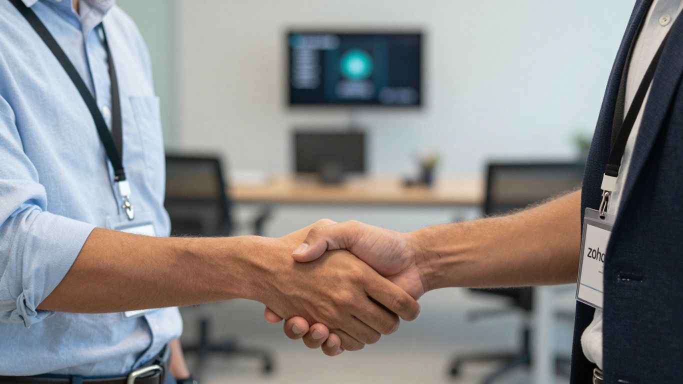 Zoho certified partner handshake