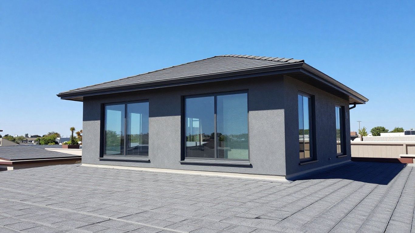 San Marcos home rooftop with new roofing materials.