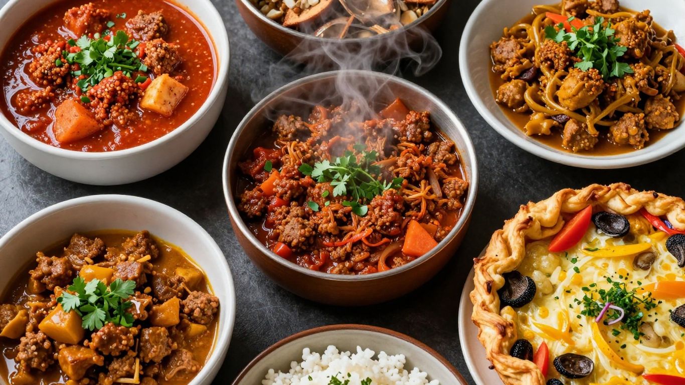 Variety of delicious mince dishes for weeknight meals.