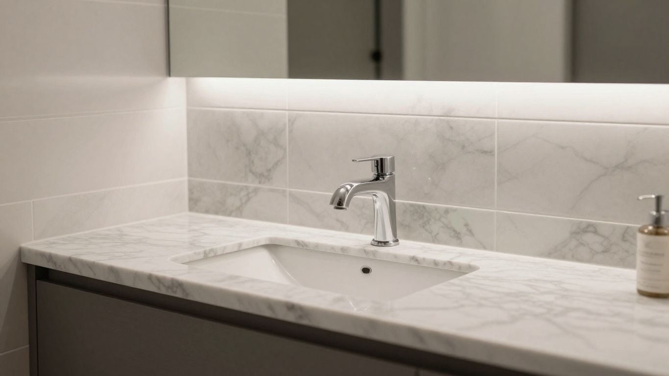 Bathroom vanity wall protection